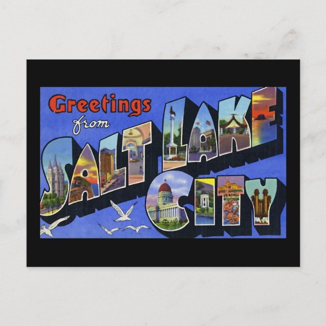 Grüße aus Salt Lake City Utah Postkarte (Vorderseite)