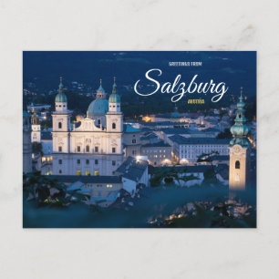 Grüße aus Salzburg Österreich Postkarte Landschaft