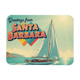 Grüße aus Santa Barbara Kalifornien Magnet