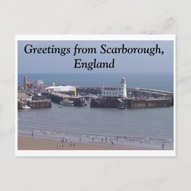 Grüße aus Scarborough, England Postkarte (Vorderseite)