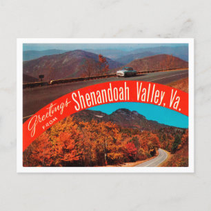 Grüße aus Shenandoah Valley, Virginia Reise Postkarte