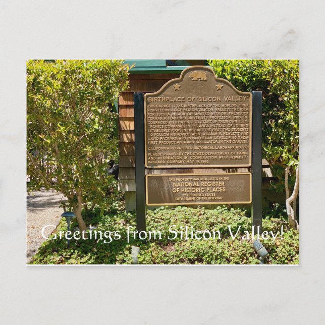 Grüße aus Silicon Valley! Postkarte (Vorderseite)