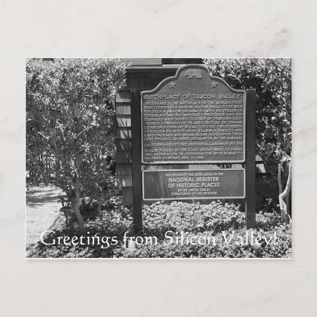 Grüße aus Silicon Valley! Postkarte (Vorderseite)