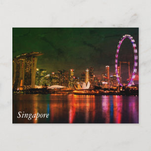 Grüße aus Singapur Postkarte