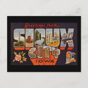 Grüße aus Sioux City Iowa Postkarte