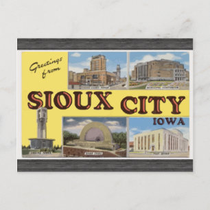 Grüße aus Sioux City Iowa, Vintage Postkarte