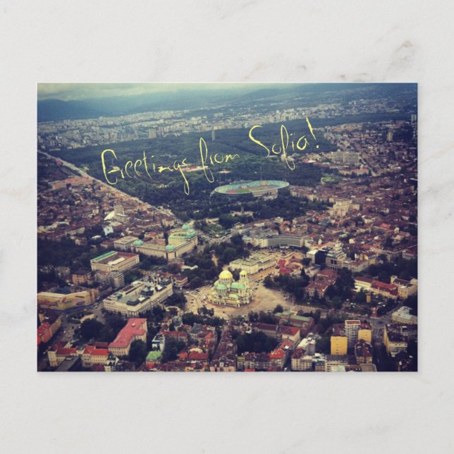 Grüße aus Sofia Postkarte (Vorderseite)
