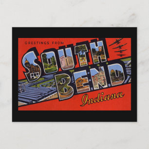 Grüße aus South Bend Indiana Postkarte