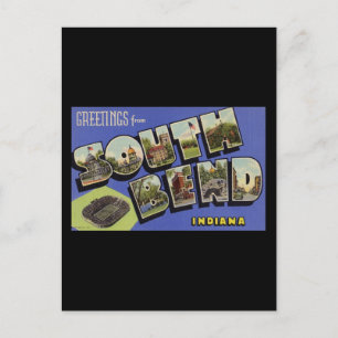 Grüße aus South Bend Indiana Postkarte
