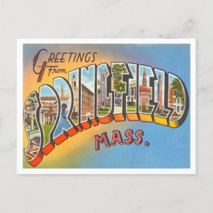 Grüße aus Springfield, Massachusetts Reise Postkarte