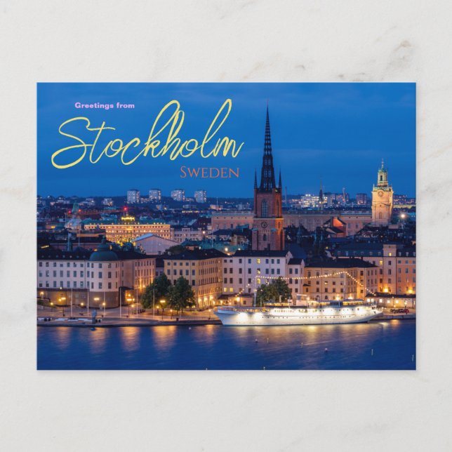Grüße aus Stockholm Schweden Postcard Postkarte (Vorderseite)