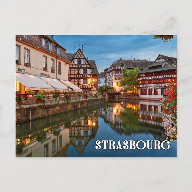 Grüße aus Straßburg, Frankreich Postkarte (Vorderseite)