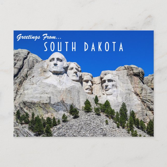 Grüße aus Süddakota Monte Rushmore Postkarte (Vorderseite)