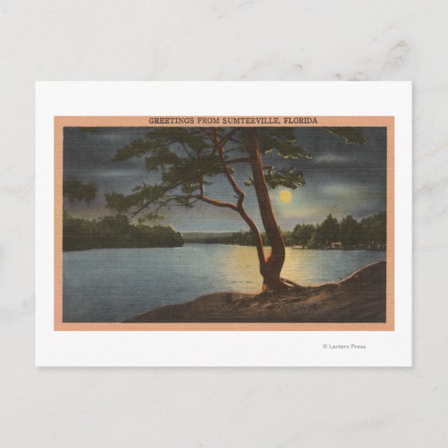 Grüße aus Sumterville, Florida, Moon Postkarte (Vorderseite)