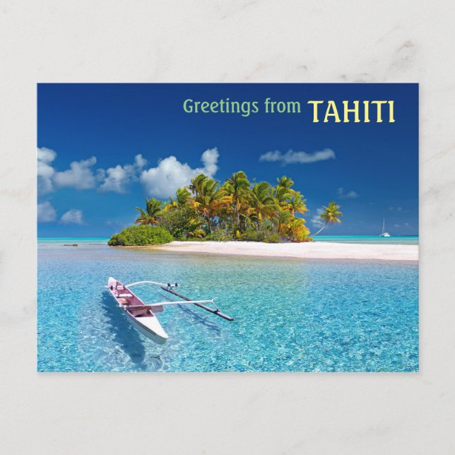 Grüße aus Tahiti Postkarte (Vorderseite)