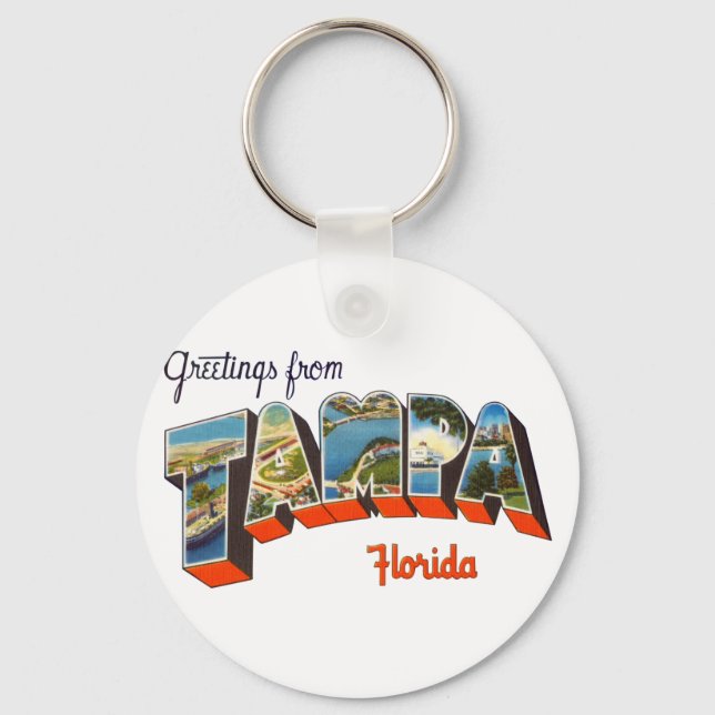 Grüße aus Tampa, Florida Schlüsselanhänger (Vorderseite)