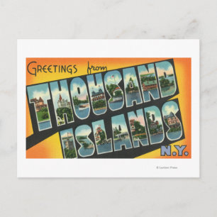 Grüße aus Tausend Inseln, New York Postkarte