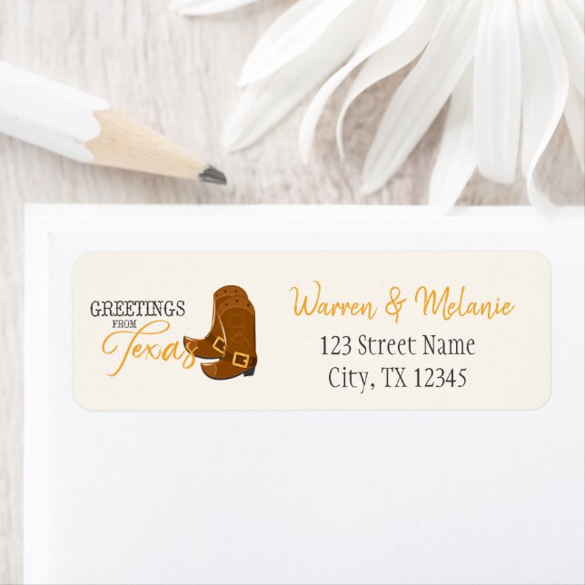 Grüße aus Texas-Adresse (Insitu)