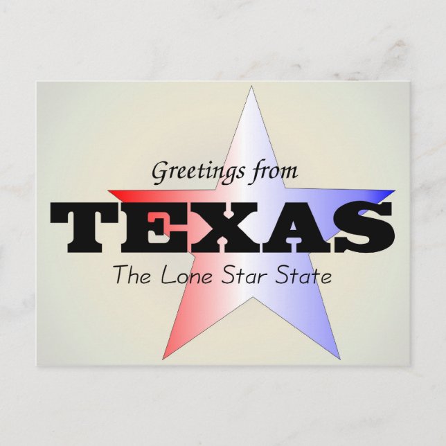 Grüße aus Texas Postkarte (Vorderseite)
