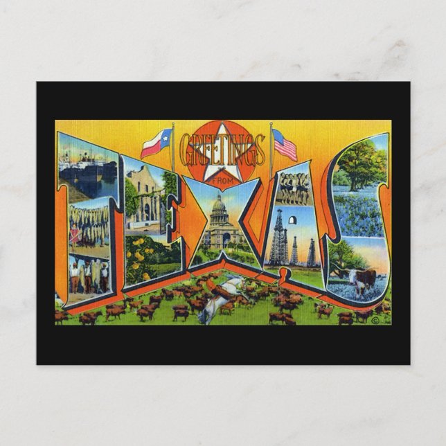 Grüße aus Texas Postkarte (Vorderseite)