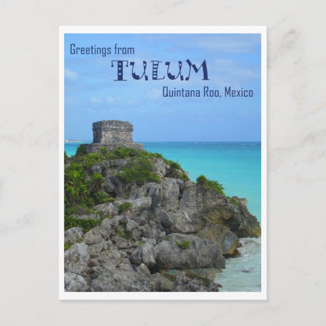 Grüße aus Tulum Postkarte (Vorderseite)