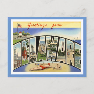 Grüße aus US-Bundesstaaten Delaware Postkarte