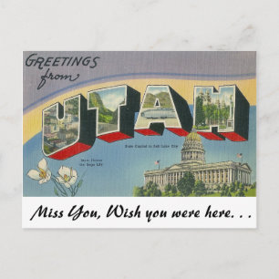 Grüße aus Utah Postkarte