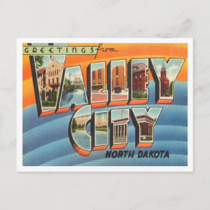 Grüße aus Valley City, North Dakota Reise Postkarte