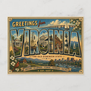 Grüße aus Virginia Postkarte