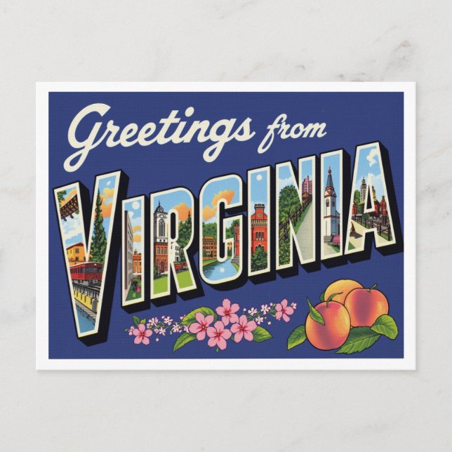 Grüße aus Virginia Postkarte (Vorderseite)