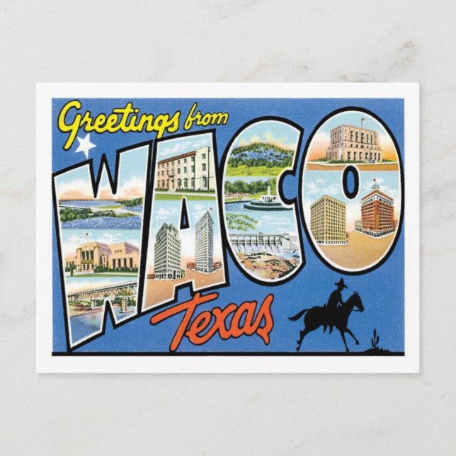 Grüße aus Waco Texas US City Postkarte (Vorderseite)
