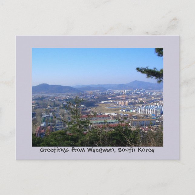 Grüße aus Waegwan, Südkorea Postkarte (Vorderseite)