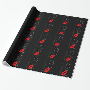 Grüße aus Washington D.C. Red Lipstick Kiss Geschenkpapier