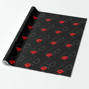 Grüße aus Washington D.C. Red Lipstick Kiss Geschenkpapier