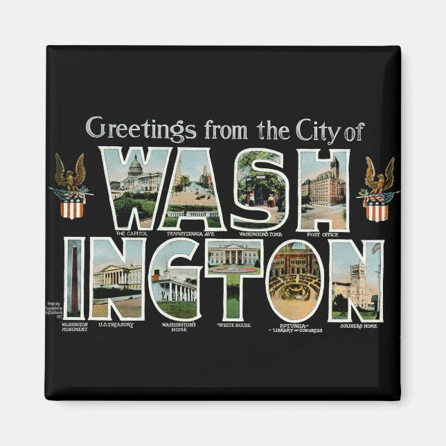 Grüße aus Washington DC! Magnet (Vorne)