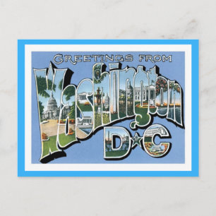 Grüße aus Washington DC Vintage Postkarte