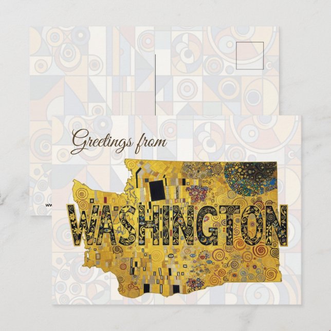 Grüße aus Washington Postkarte (Vorne/Hinten)
