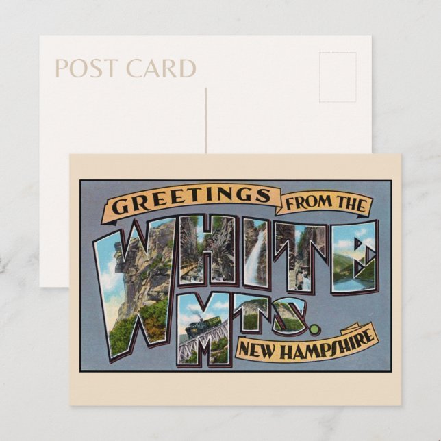 Grüße aus White Mountains New Hampshire Postkarte (Vorne/Hinten)