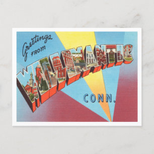 Grüße aus Willimantic, Conneticut Reise Postkarte