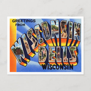 Grüße aus Wisconsin Dells, Wisconsin Reise Postkarte