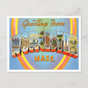 Grüße aus Worcester, Massachusetts Reise Postkarte