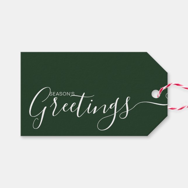 Grüße der Jahreszeit Minimalistisch Geschenkanhänger (Vorderseite (Horizontal))