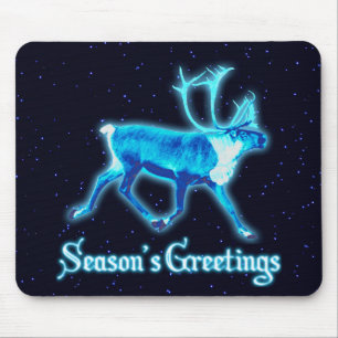 Grüße der Saison - Blaue Karibik (Reindeer) Mousepad