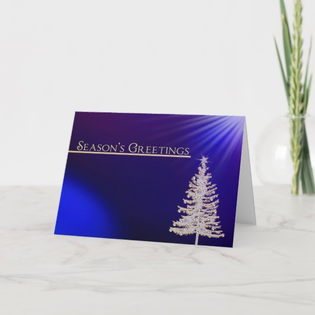 Grüße der Saison - Business - Weihnachten Gold/Bla (Vorderseite)
