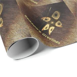 Grüße der Saison - Fraktal Inuit Hunter Geschenkpapier