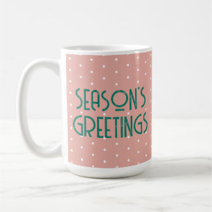 Grüße der Saison mit Punkten Kaffeetasse