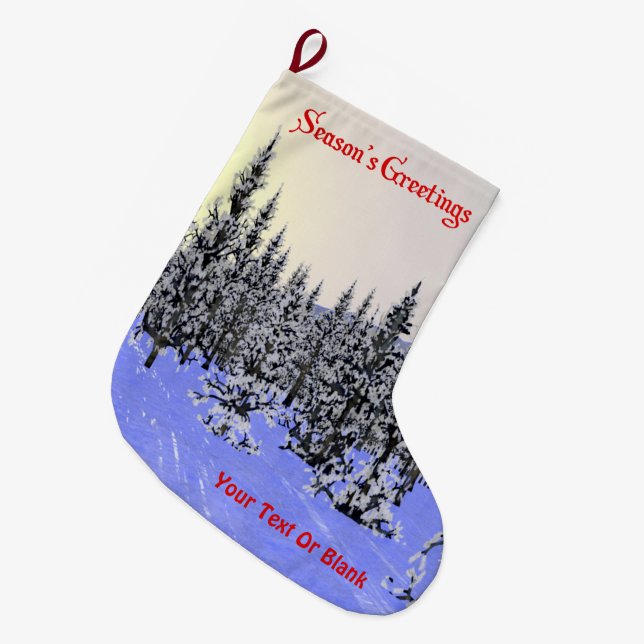 Grüße der Saison - Wintersonnenwende Großer Weihnachtsstrumpf (Vorderansicht (hängend))