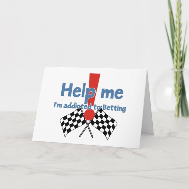 Grüße eines Wettsüchtigen Karte (Vorderseite)