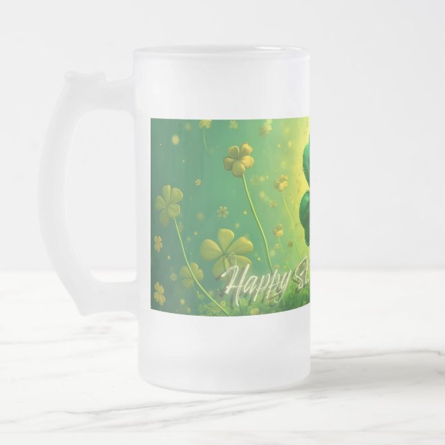 Grüße für den St. Patrick's Day Mattglas Bierglas (Links)