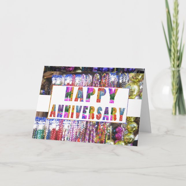 Grüße: HappyANNIVERSARY glücklicher Jahrestag Karte (Vorderseite)